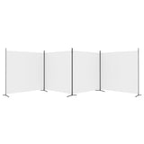 4-Panel Room Divider White 274.8"x70.9" Fabric