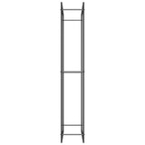 Firewood Rack Matt Black 31.5"x11"x60.6" Steel