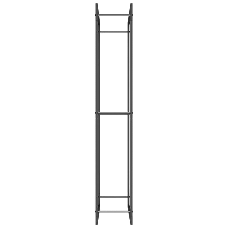 Firewood Rack Matt Black 31.5"x11"x60.6" Steel