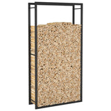 Firewood Rack Matt Black 31.5"x11"x60.6" Steel