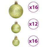 Christmas Baubles 100 pcs Light Green 1.2" / 1.6" / 2.4"