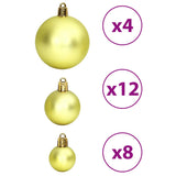 Christmas Baubles 100 pcs Light Green 1.2" / 1.6" / 2.4"