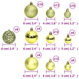 Christmas Baubles 100 pcs Light Green 1.2" / 1.6" / 2.4"