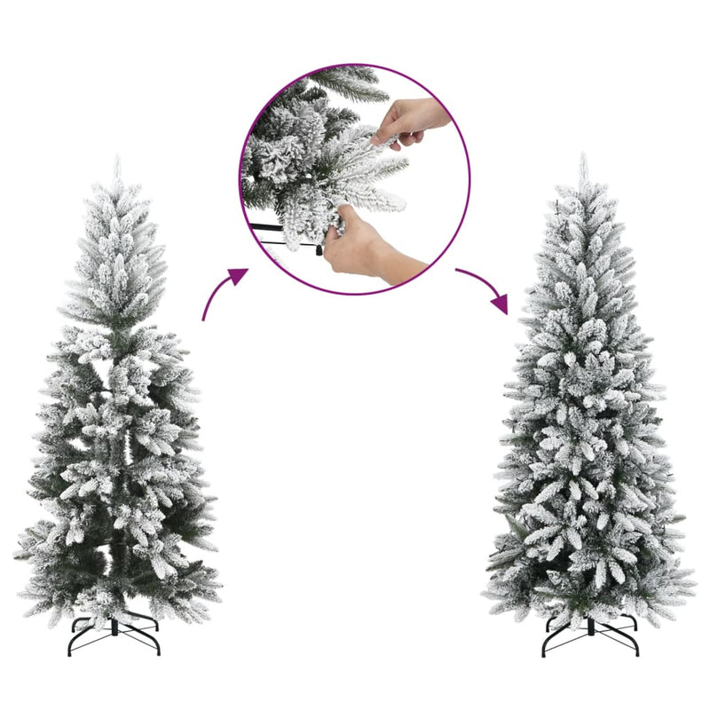 Artificial Christmas Tree with Flocked Snow 82.7"