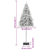 Artificial Christmas Tree with Flocked Snow 82.7"