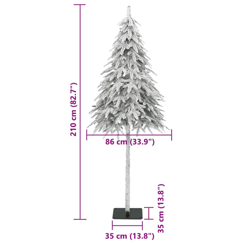 Artificial Christmas Tree with Flocked Snow 82.7"