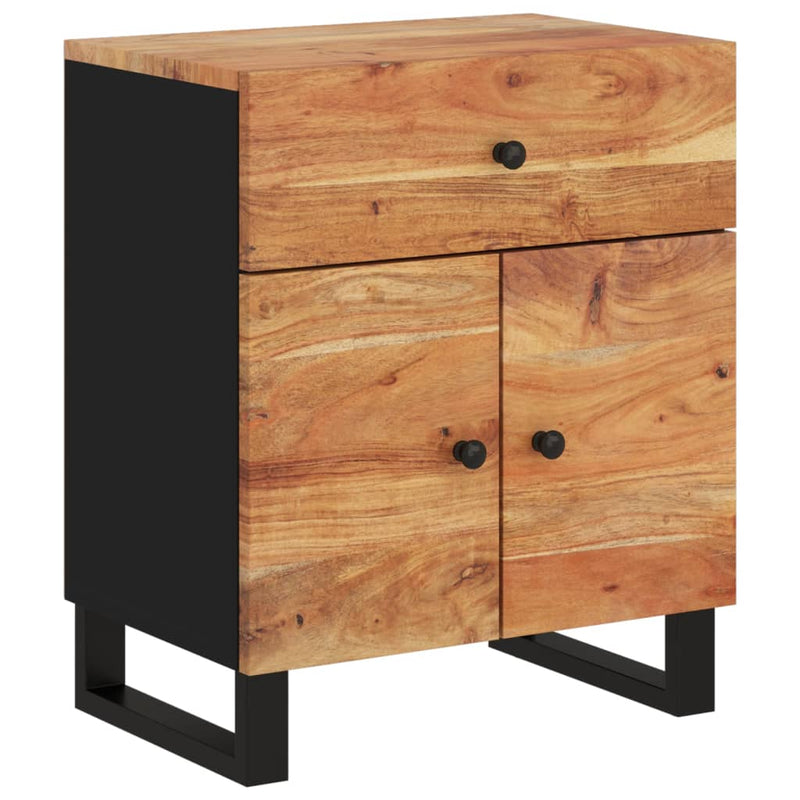 Bedside Cabinet 19.7"x13"x23.6" Solid Wood Acacia&Engineered Wood