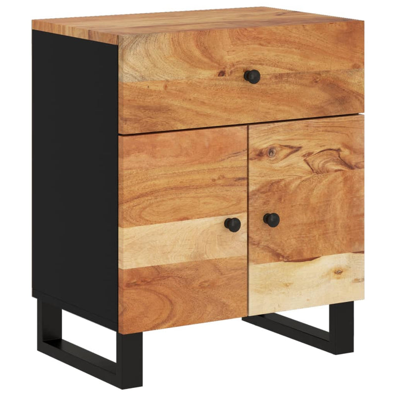 Bedside Cabinet 19.7"x13"x23.6" Solid Wood Acacia&Engineered Wood