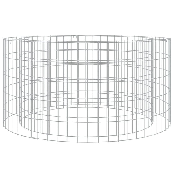 Gabion Fire Pit Ø 39.4" Galvanized Iron