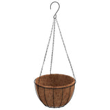 Hanging Planters 4 pcs with Coco Liners Black Ø 11.8"x20.5" Steel