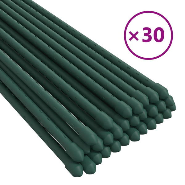 Garden Plant Stakes 30 pcs Green 23.6" Steel