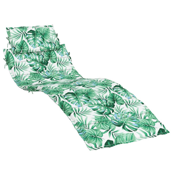 Sun Lounger Cushion Leaf Pattern Oxford Fabric