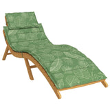 Sun Lounger Cushion Leaf Pattern Oxford Fabric