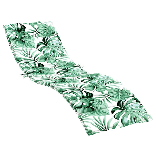 Sun Lounger Cushion Leaf Pattern Oxford Fabric