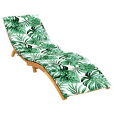 Sun Lounger Cushion Leaf Pattern Oxford Fabric