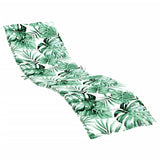 Sun Lounger Cushion Leaf Pattern Oxford Fabric