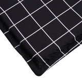 Sun Lounger Cushion Black Check Pattern Oxford Fabric