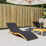 Sun Lounger Cushion Black Check Pattern Oxford Fabric