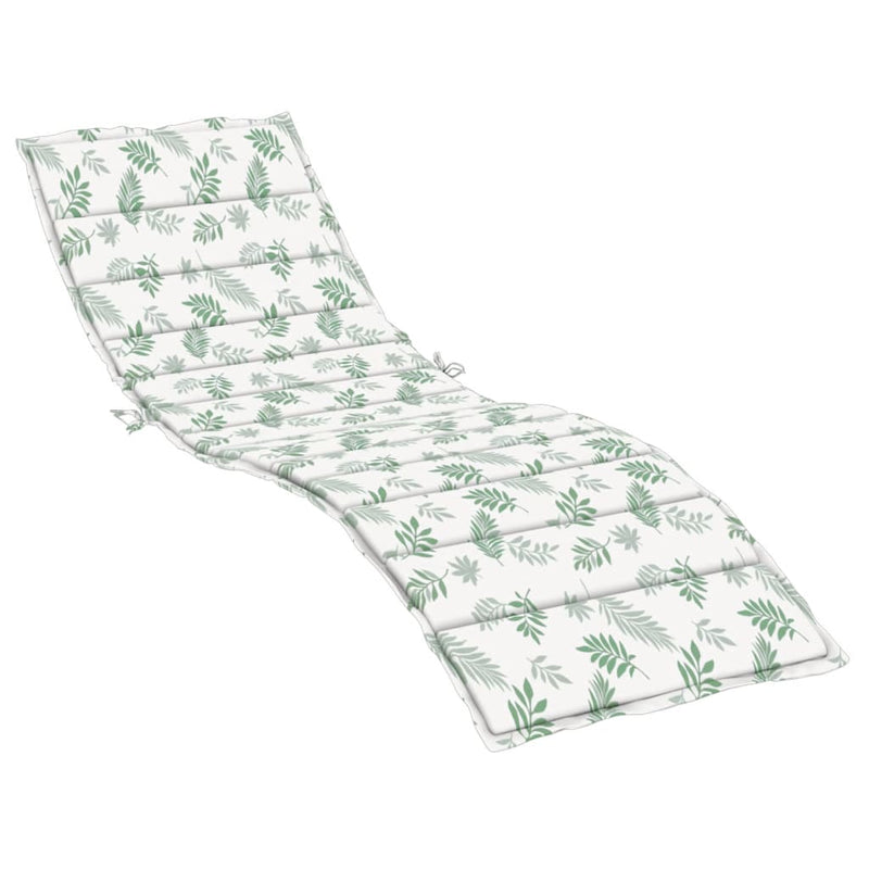 Sun Lounger Cushion Leaf Pattern Oxford Fabric