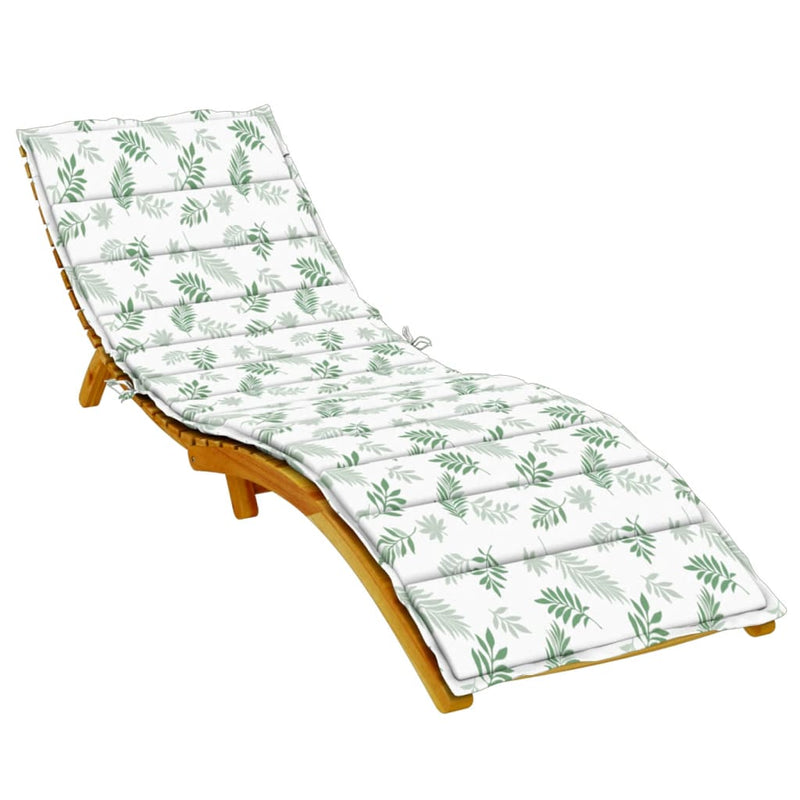 Sun Lounger Cushion Leaf Pattern Oxford Fabric