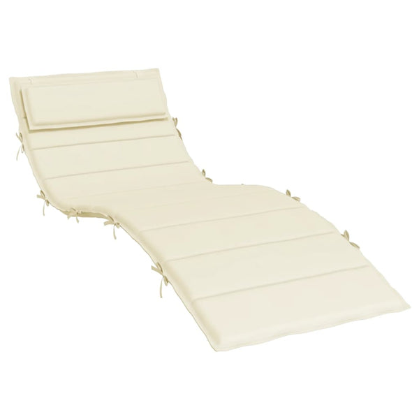 Sun Lounger Cushion Cream 70.9"x23.6"x1.2" Oxford Fabric