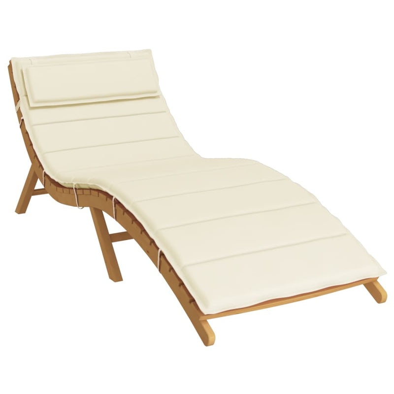 Sun Lounger Cushion Cream 70.9"x23.6"x1.2" Oxford Fabric