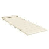 Sun Lounger Cushion Cream 70.9"x23.6"x1.2" Oxford Fabric