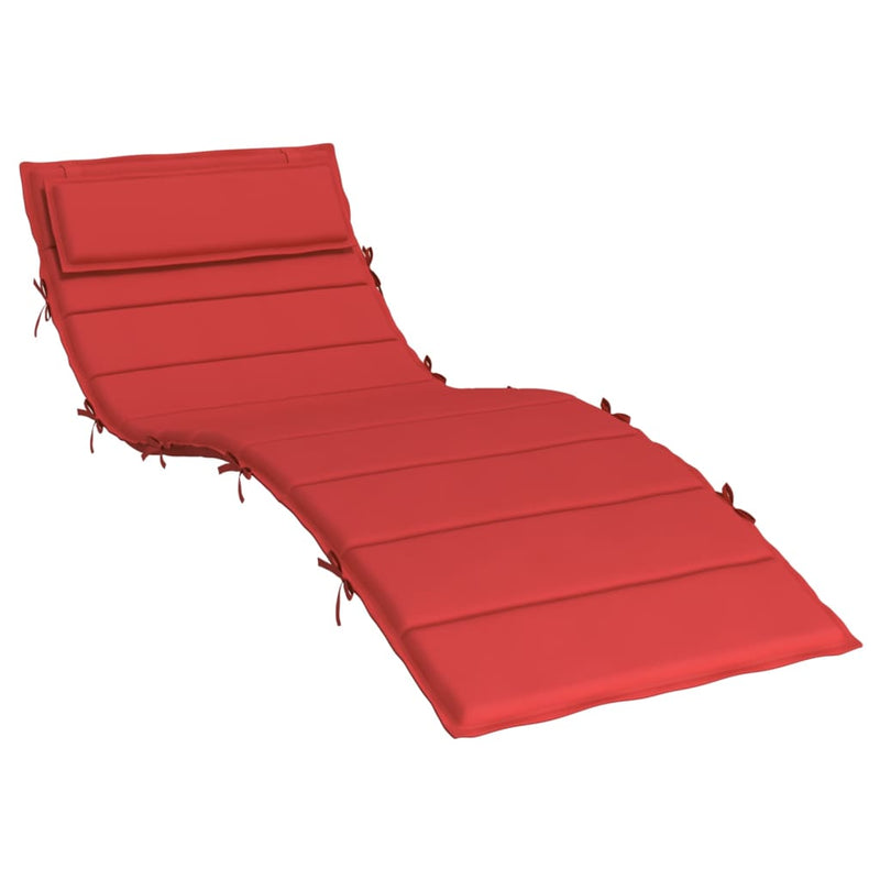 Sun Lounger Cushion Red 70.9"x23.6"x1.2" Oxford Fabric