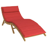 Sun Lounger Cushion Red 70.9"x23.6"x1.2" Oxford Fabric