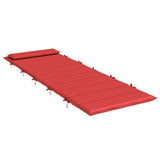 Sun Lounger Cushion Red 70.9"x23.6"x1.2" Oxford Fabric