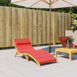 Sun Lounger Cushion Red 70.9"x23.6"x1.2" Oxford Fabric