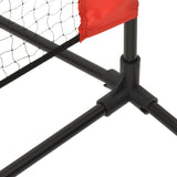 Tennis Net Black and Red 118.1"x39.4"x34.3" Polyester