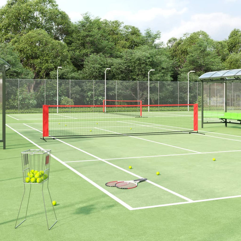 Tennis Net Black and Red 196.9"x39.4"x34.3" Polyester