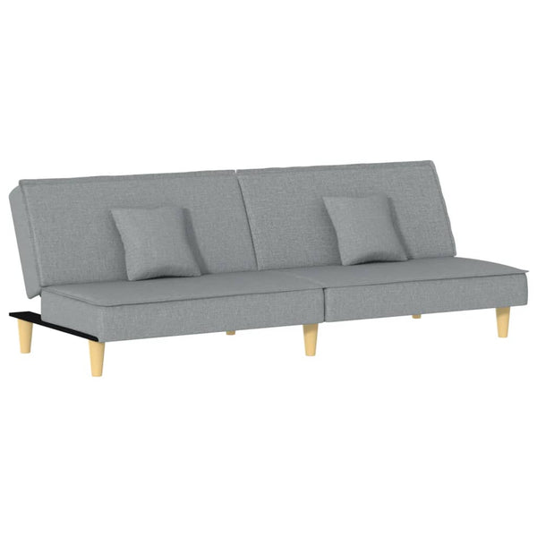 Sofa Bed Light Gray Fabric