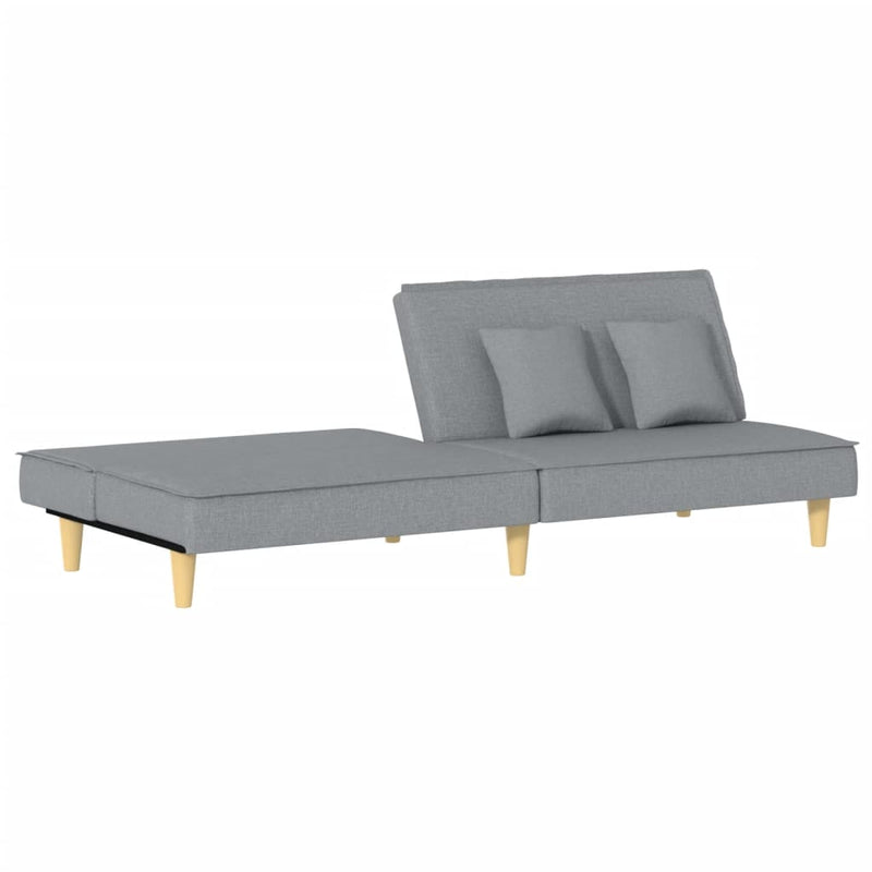 Sofa Bed Light Gray Fabric