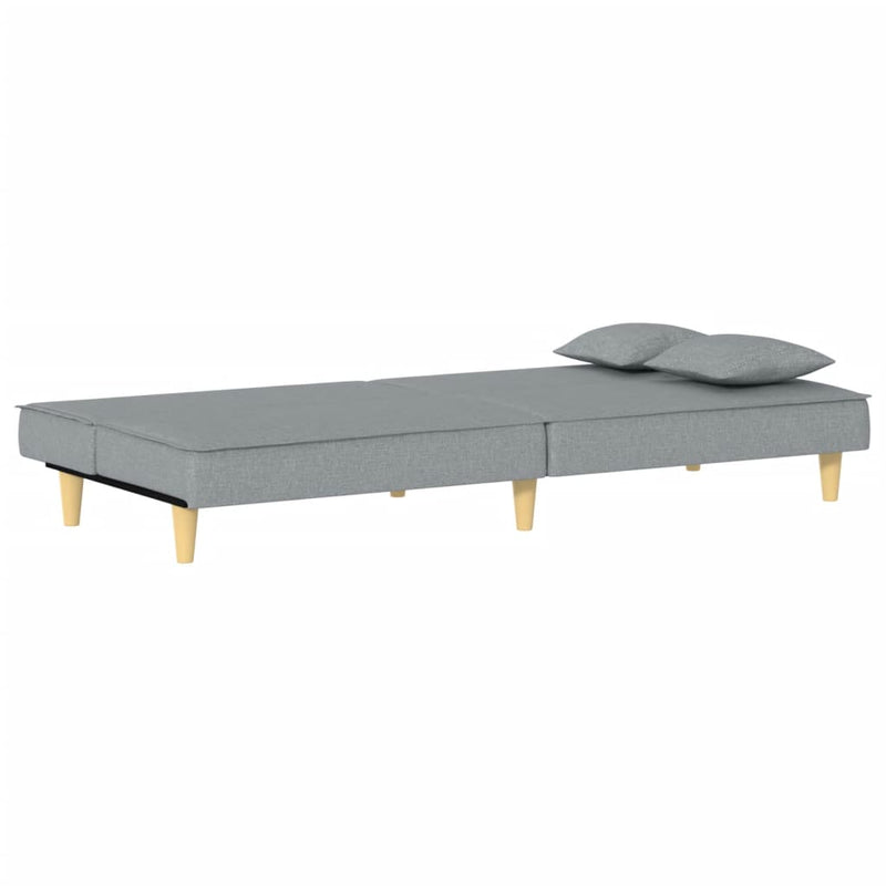 Sofa Bed Light Gray Fabric