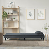 Sofa Bed Dark Gray Velvet