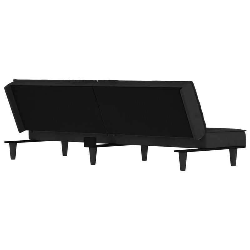 Sofa Bed Dark Gray Velvet