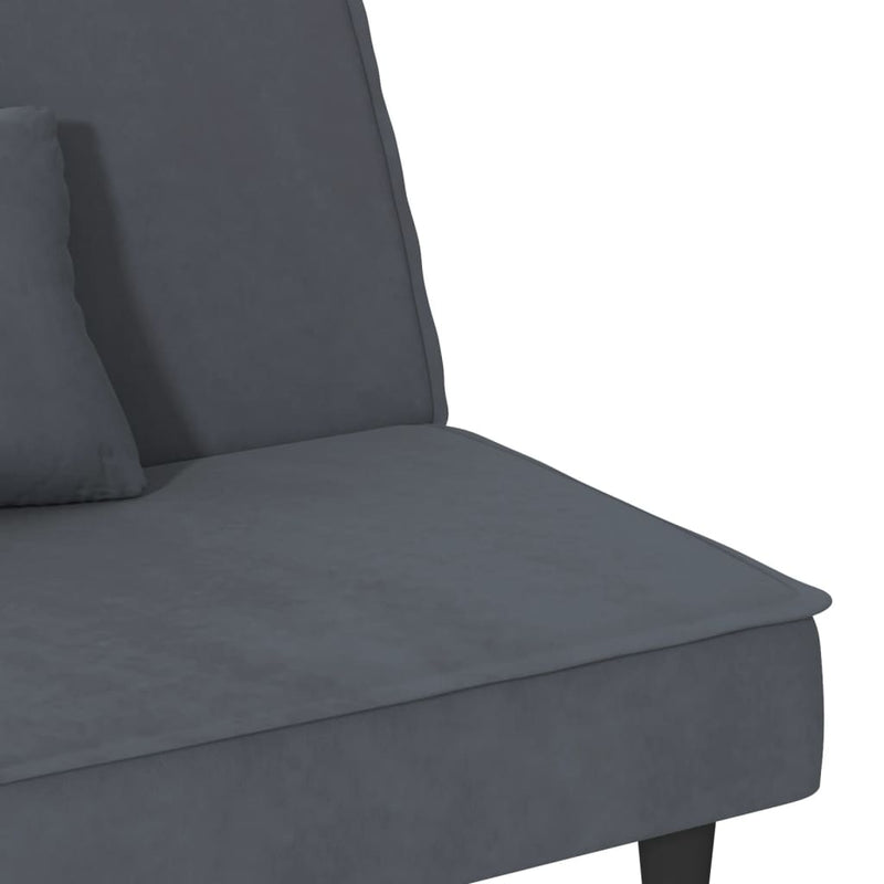 Sofa Bed Dark Gray Velvet