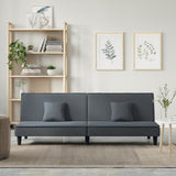 Sofa Bed Dark Gray Velvet