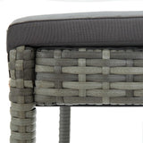 Bar Stools with Cushions 6 pcs Gray Poly Rattan