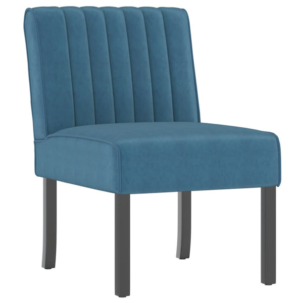 Slipper Chair Blue Velvet