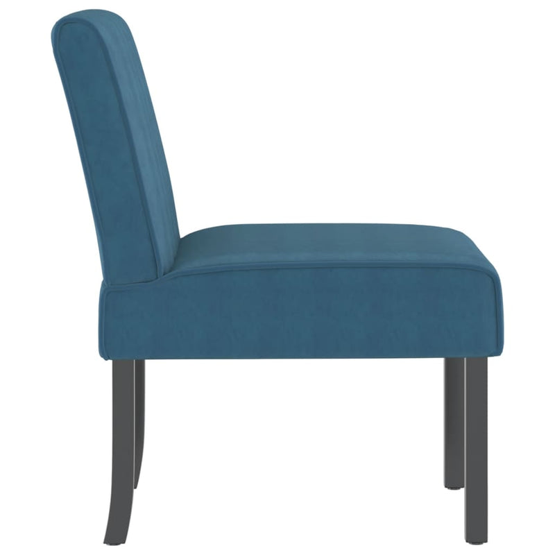 Slipper Chair Blue Velvet