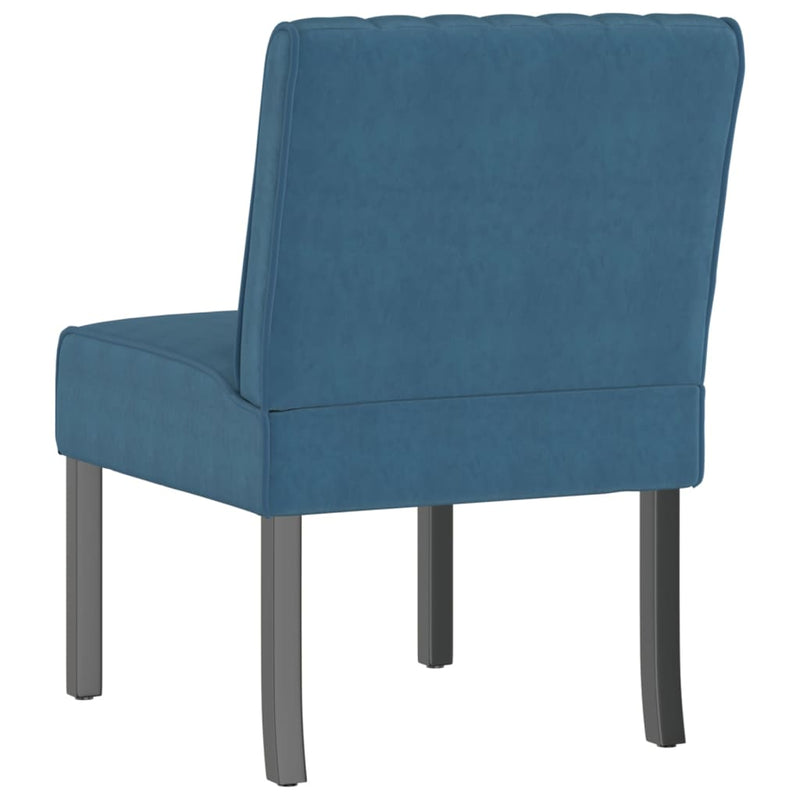 Slipper Chair Blue Velvet