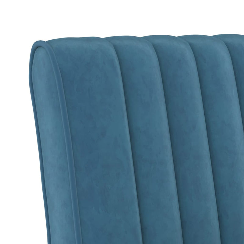 Slipper Chair Blue Velvet