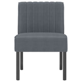 Slipper Chair Dark Gray Velvet