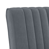 Slipper Chair Dark Gray Velvet