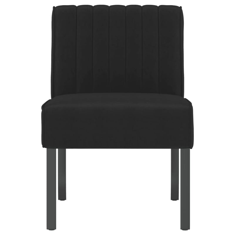 Slipper Chair Black Velvet