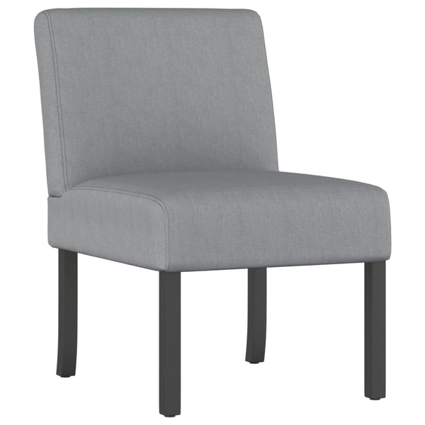 Slipper Chair Light Gray Fabric