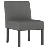 Slipper Chair Dark Gray Fabric